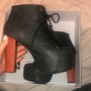 Jeffrey Campbell platform wooden heel